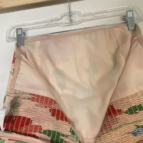 Hyacinth House Tuckernuck Dress L Multicolor Floral High Low Strapless Ruffled - Picture 12 of 16